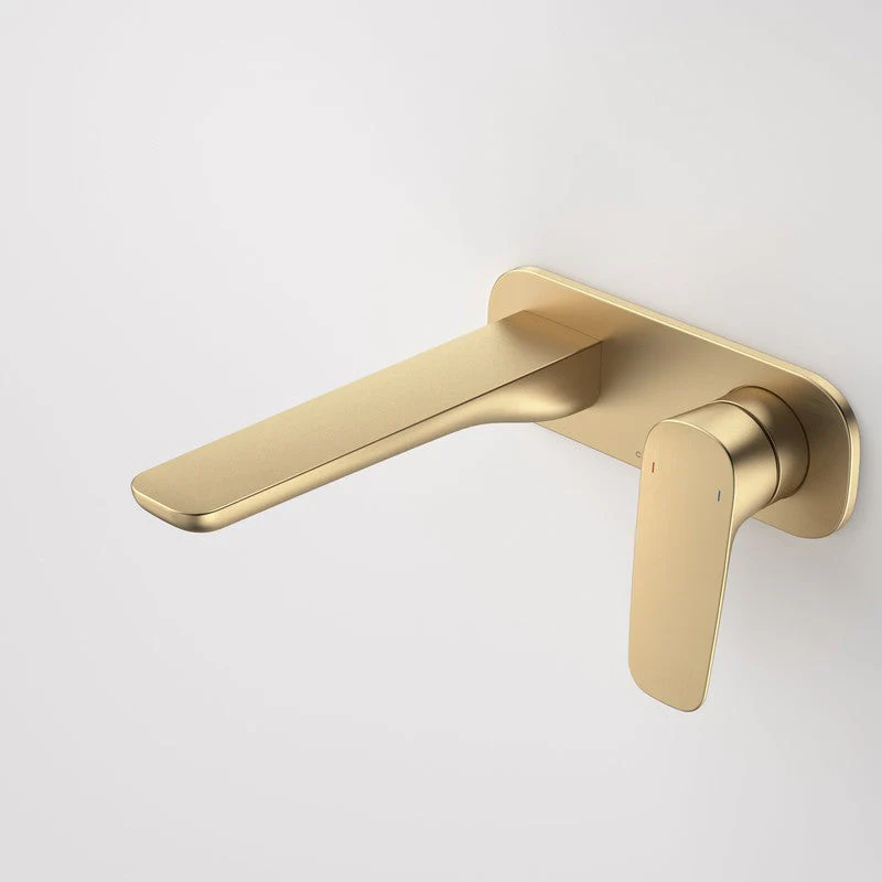 Caroma Contura II Wall Basin/Bath Mixer 180mm - Brushed Brass