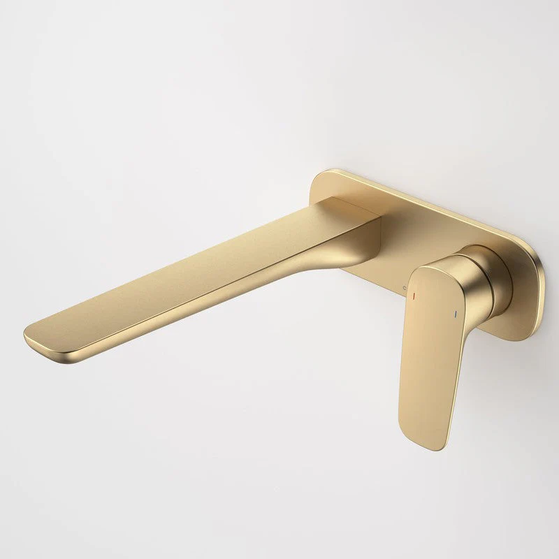 Caroma Contura II Wall Basin/Bath Mixer 220mm - Brushed Brass