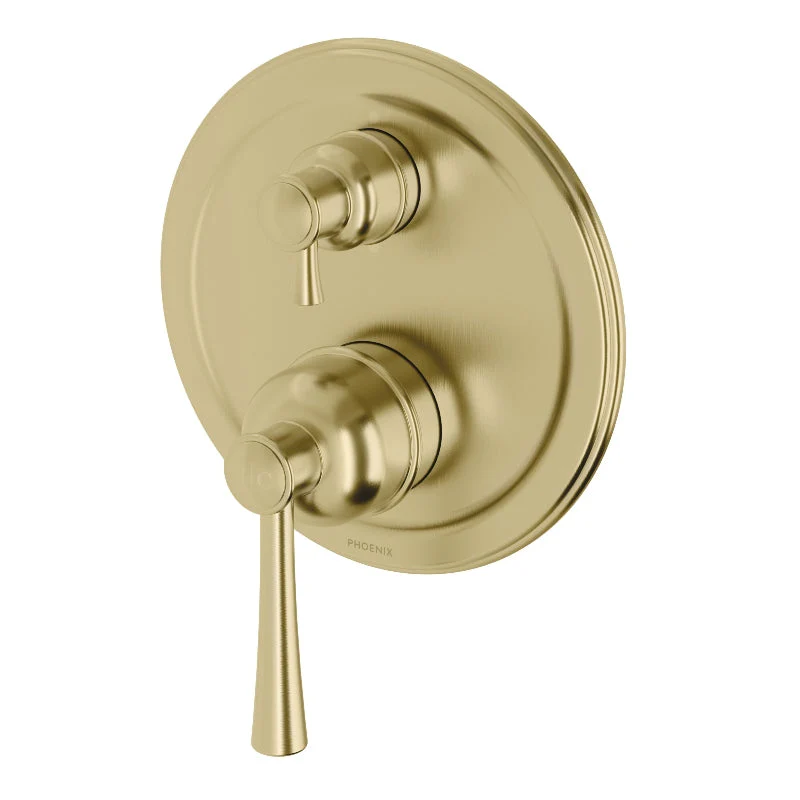 Phoenix Cromford Shower / Wall Diverter Mixer - Brushed Gold
