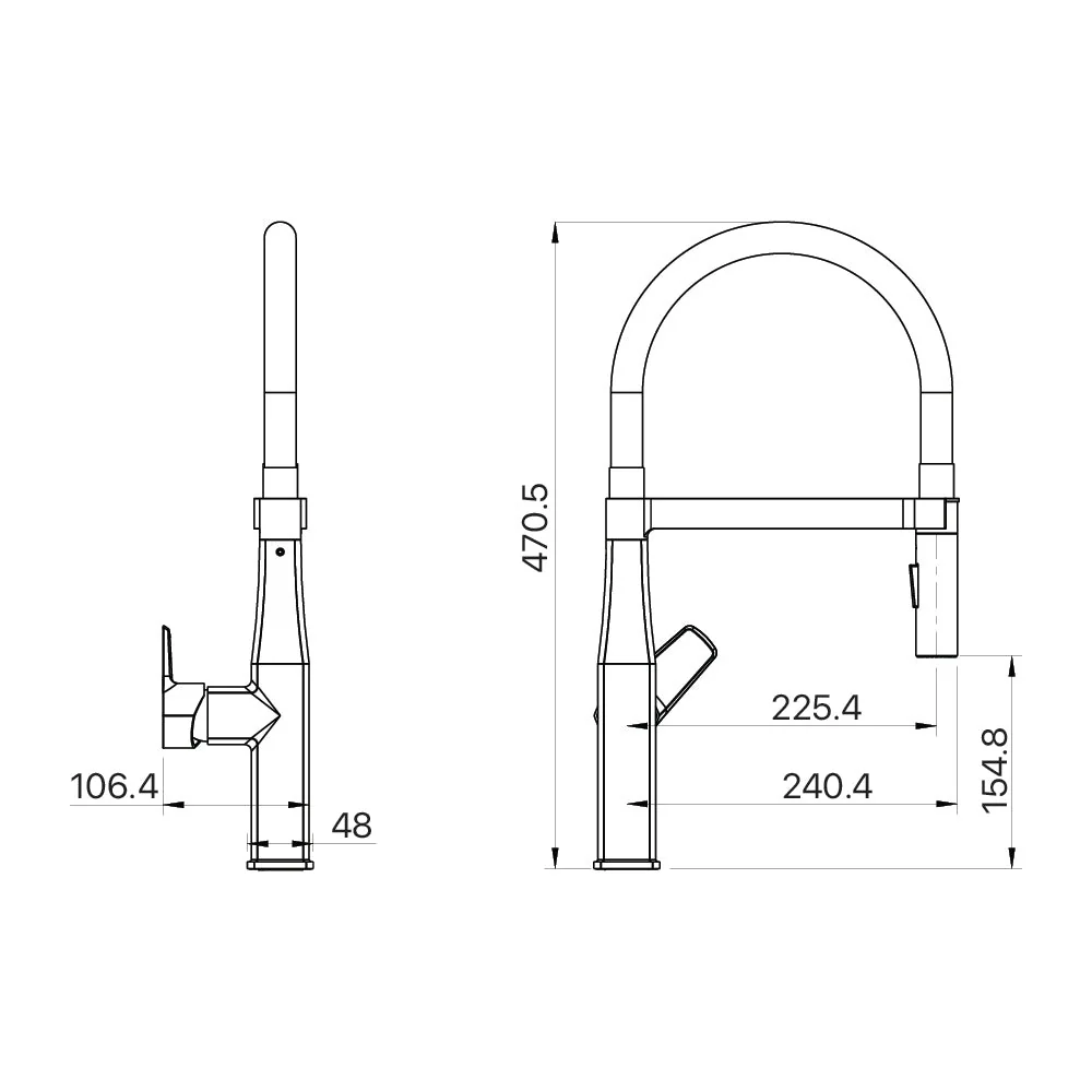 Mixx Coriander Sink Mixer - Gun Metal - Image 2
