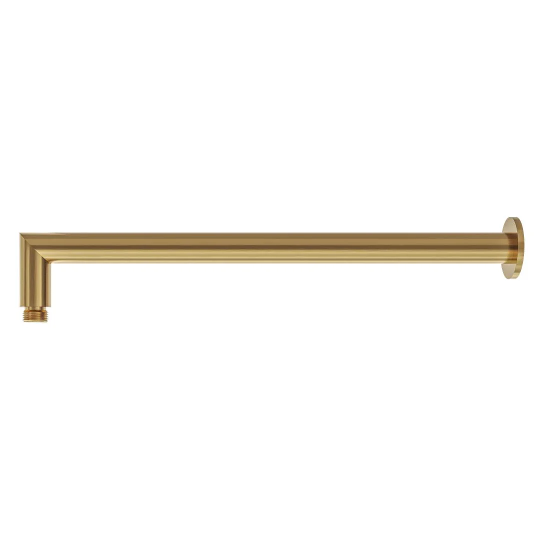 Linsol Corsica 400mm Round Wall Arm - Brushed Brass