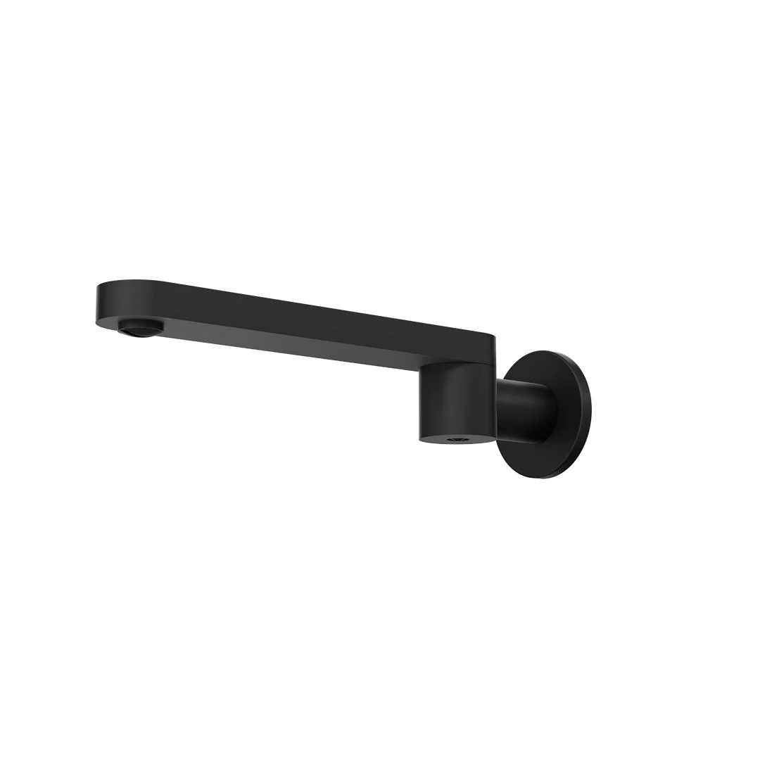 Linsol Corsica S2 Swivel Wall Bath Spout - Matte Black