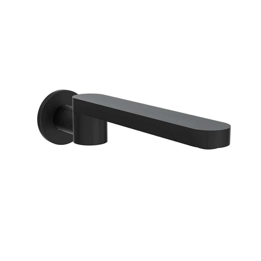 Linsol Corsica S2 Swivel Wall Bath Spout - Matte Black - Image 2