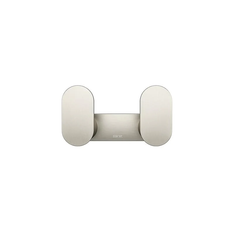 Meir Curvaé Double Robe Hook - PVD Brushed Nickel - Image 2