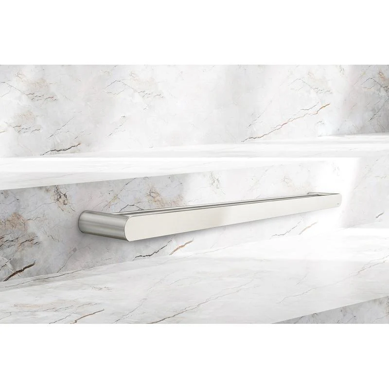 Meir Curvaé Double Towel Rail 600mm - PVD Brushed Nickel - Image 4