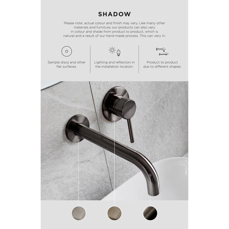 Meir Curvaé Shower Shelf 400mm - PVD Shadow Gun Metal - Image 4