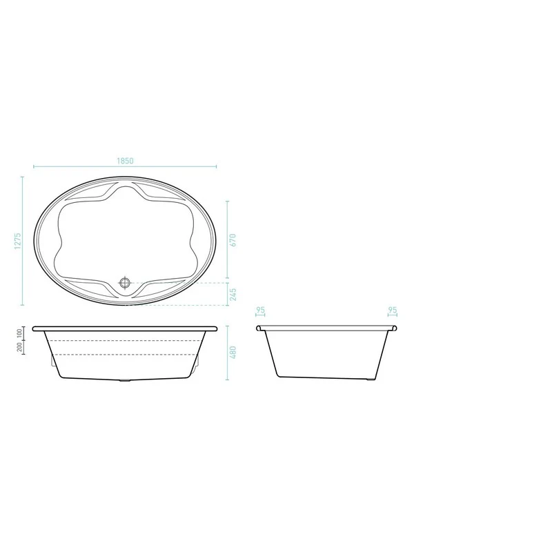 Decina Duo 1850 Dolce Vita 24 Jet Spa Bath - Image 4