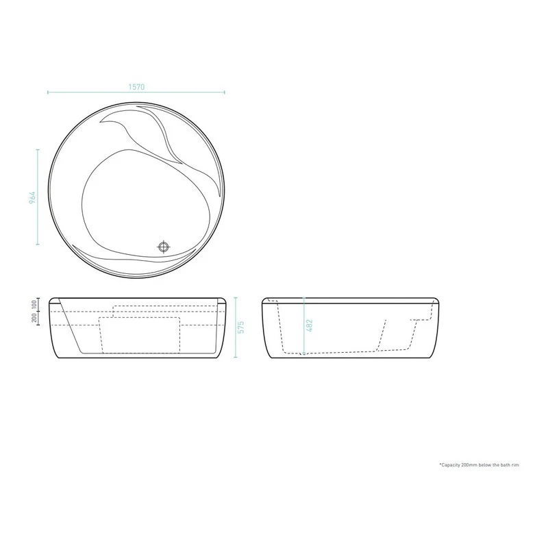Decina Orion 1570 Freestanding Bath - Image 5