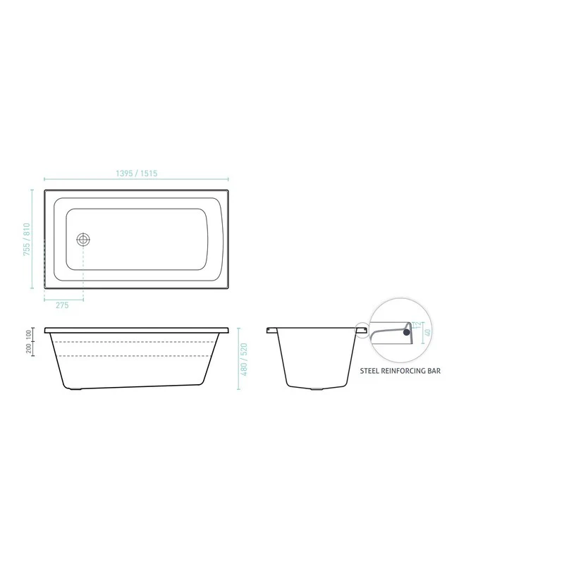 Decina Shenseki 1515 Contour 12 Jet Spa Bath - Image 2