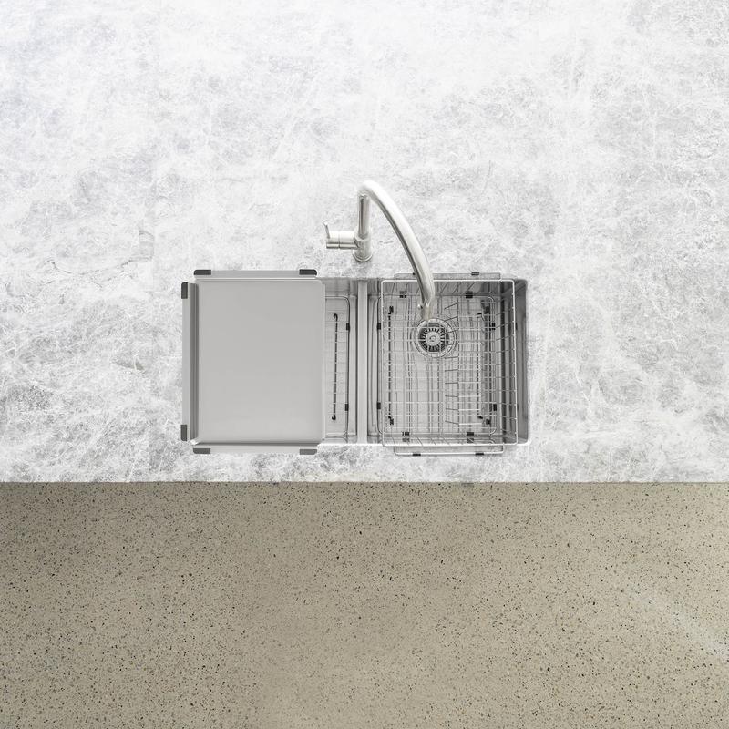 Meir Lavello Dish Draining Tray - PVD Brushed Nickel - Image 4