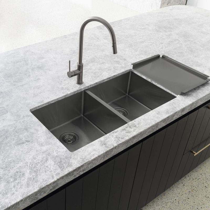 Meir Lavello Dish Draining Tray - PVD Gun Metal Black - Image 3