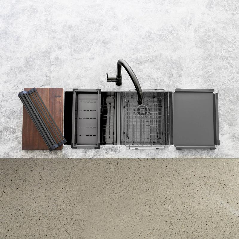 Meir Lavello Dish Draining Tray - PVD Gun Metal Black - Image 7