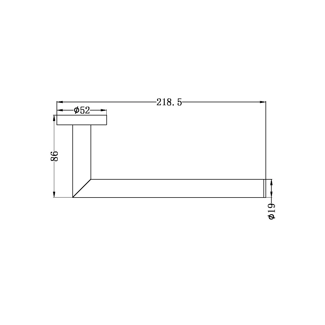 Nero Dolce Hand Towel Rail - Brushed Nickel - Image 4