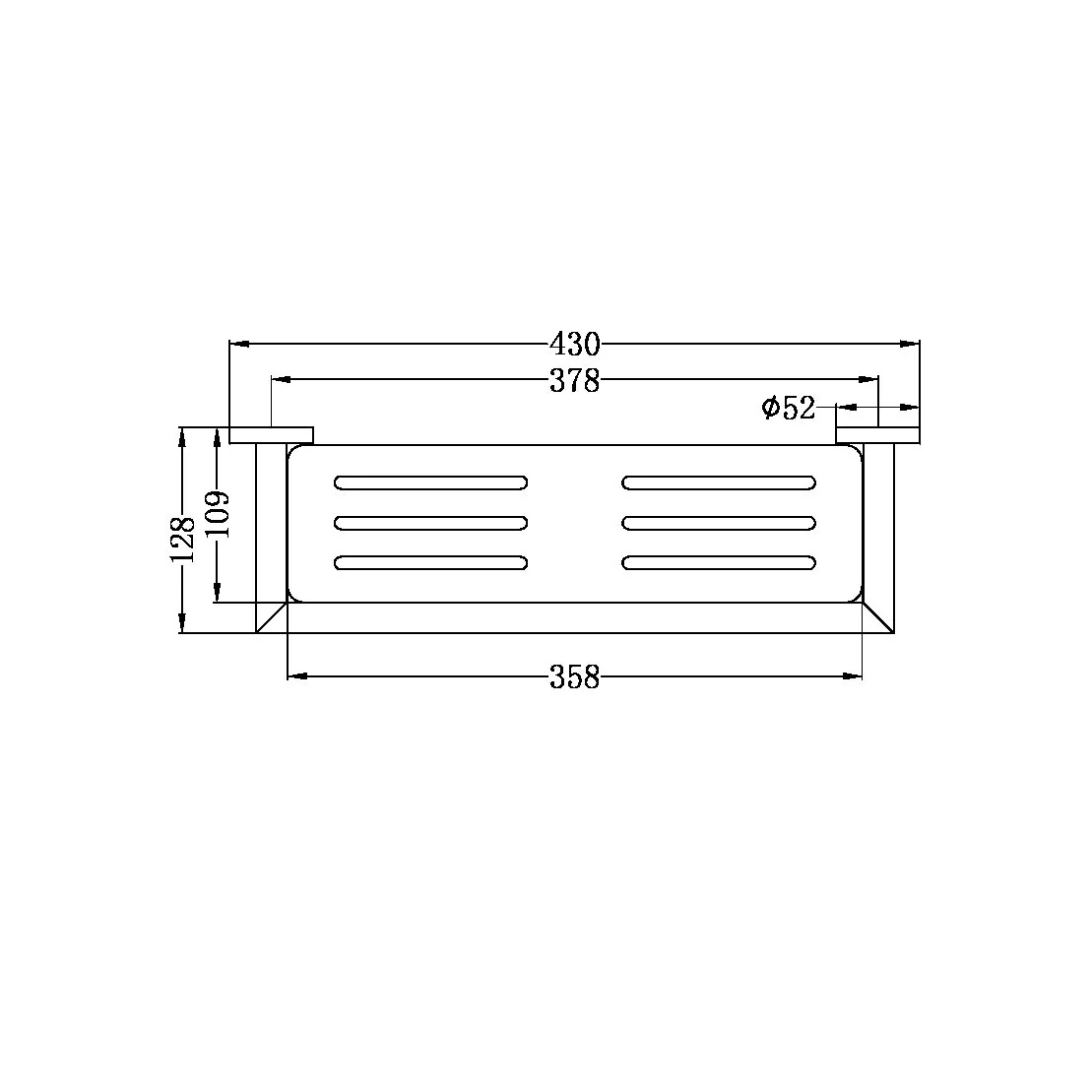 Nero Dolce Metal Shower Shelf - Chrome - Image 4