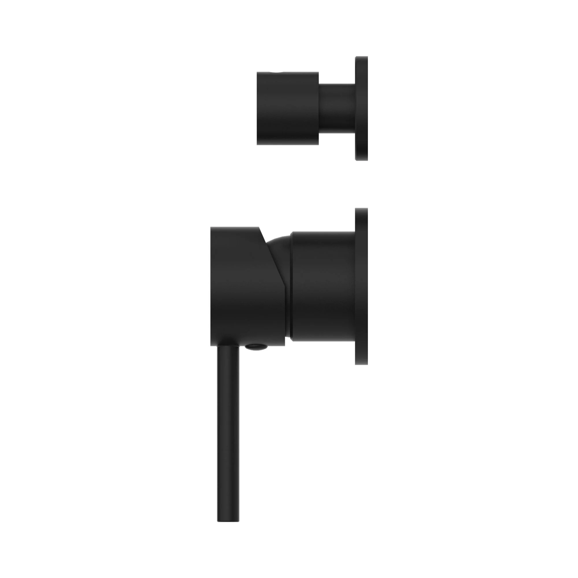 Nero Dolce Shower Mixer With Diverter Separate Back Plate - Black Matte - Image 3