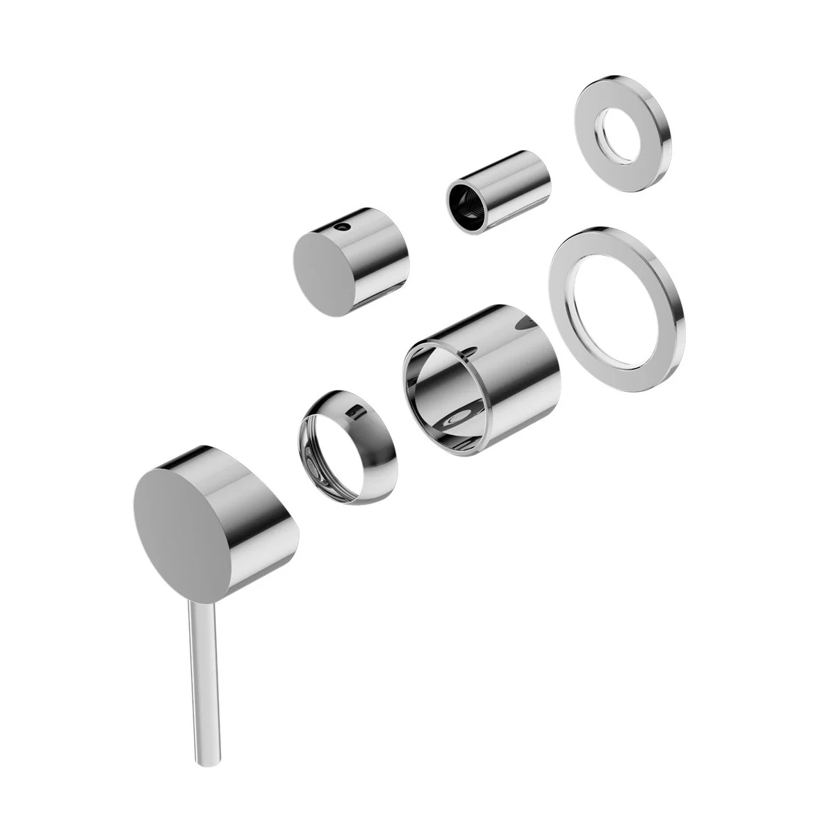 Nero Dolce Shower Mixer With Diverter Separate Back Plate (Trim Kit Only) - Chrome