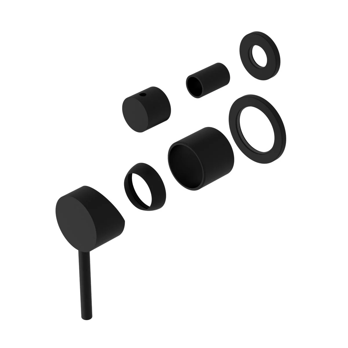 Nero Dolce Shower Mixer With Diverter Separate Back Plate (Trim Kit Only) - Black Matte