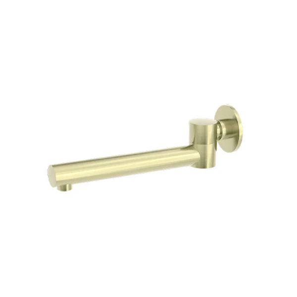 Nero Dolce Wall Mounted Swivel Bath Spout Only - Brushed Gold