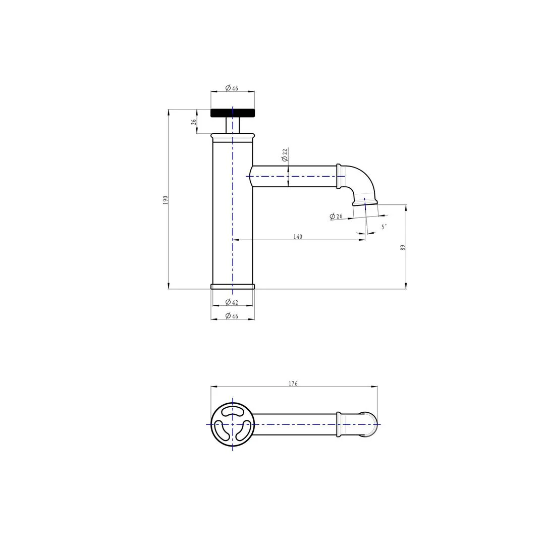 Linsol Dynamik Basin Mixer - Brushed Nickel - Image 2