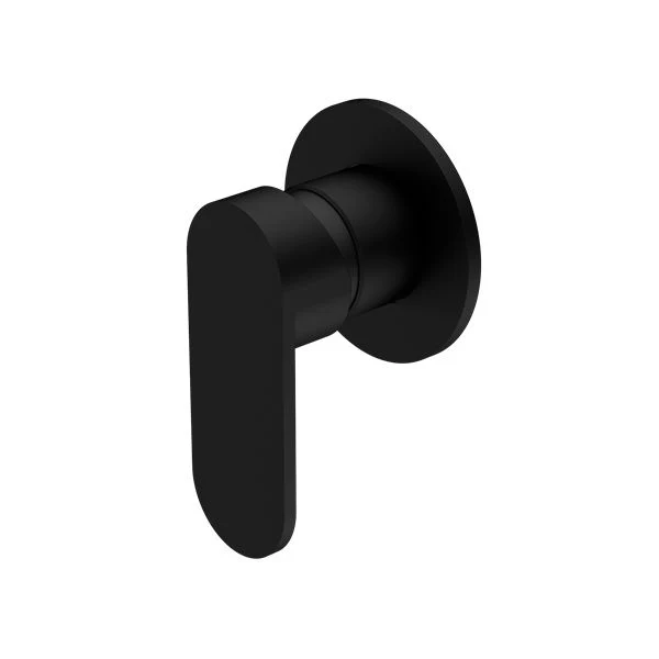 Nero Ecco Shower Mixer 80mm Round Plate - Black Matte