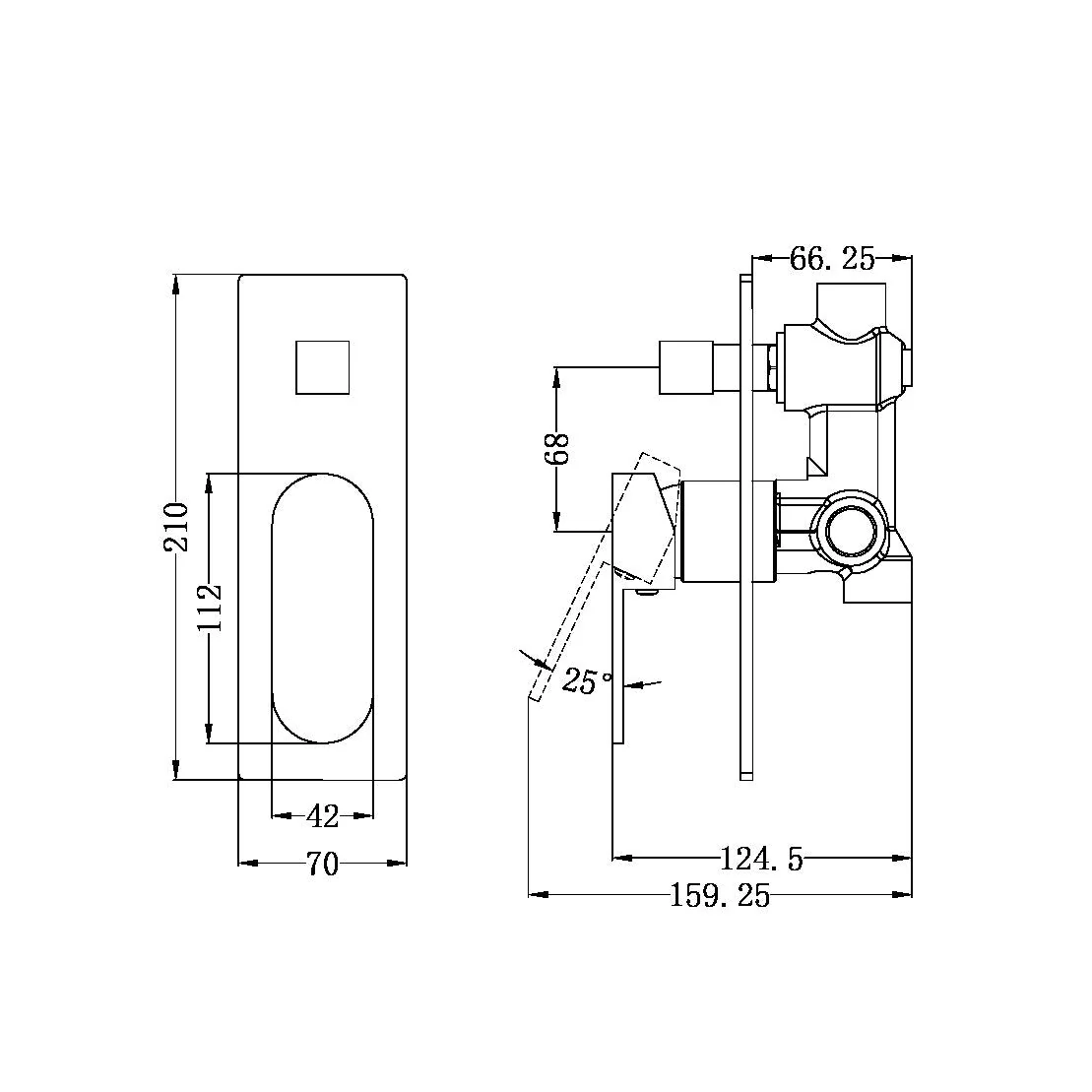 Nero Ecco Shower Mixer With Diverter - Chrome - Image 2