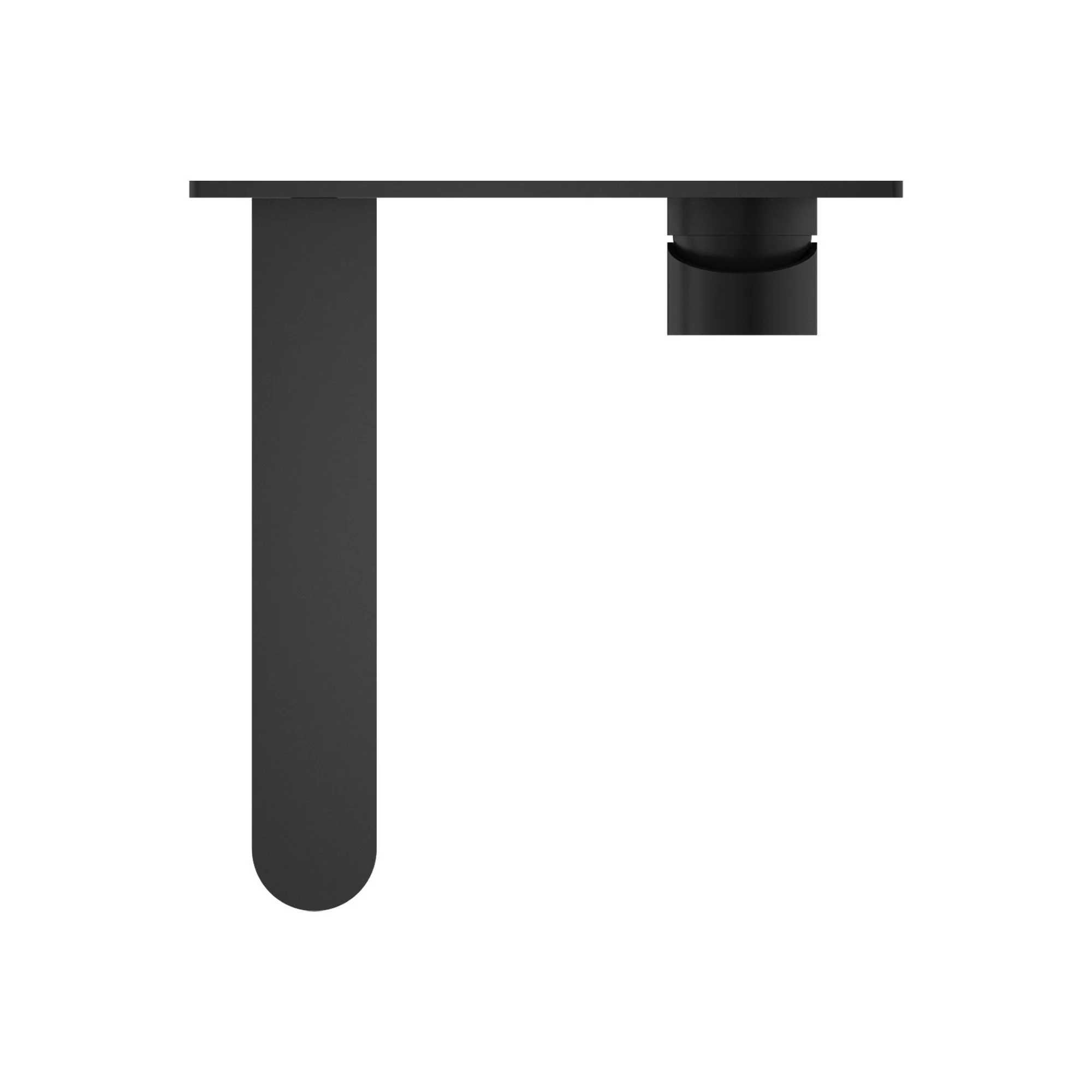 Nero Ecco Wall Basin/Bath Mixer - Black Matte - Image 4