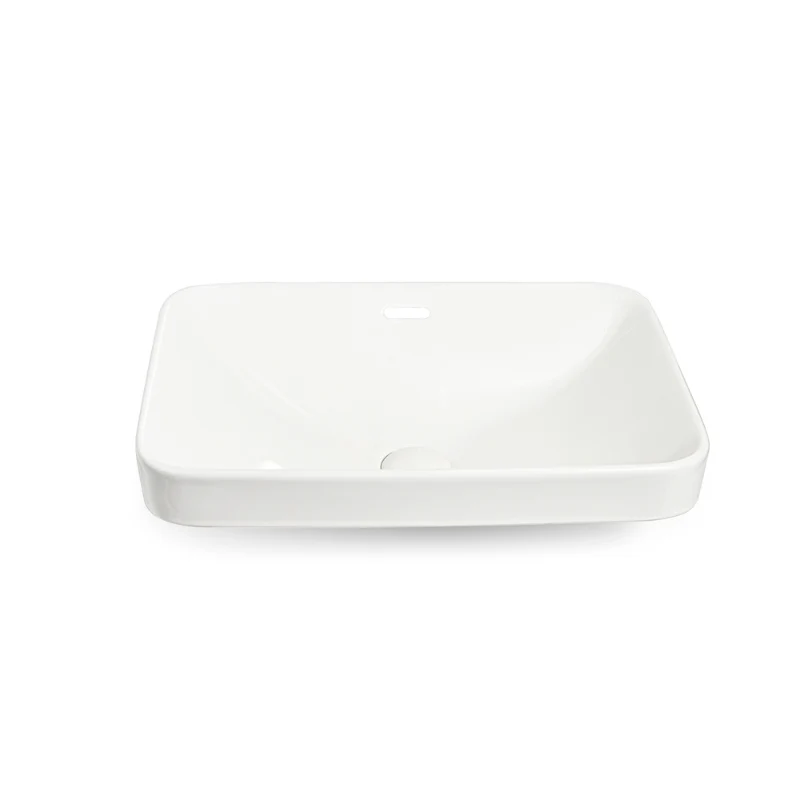 Everton Rectangle Semi Inset - White Gloss