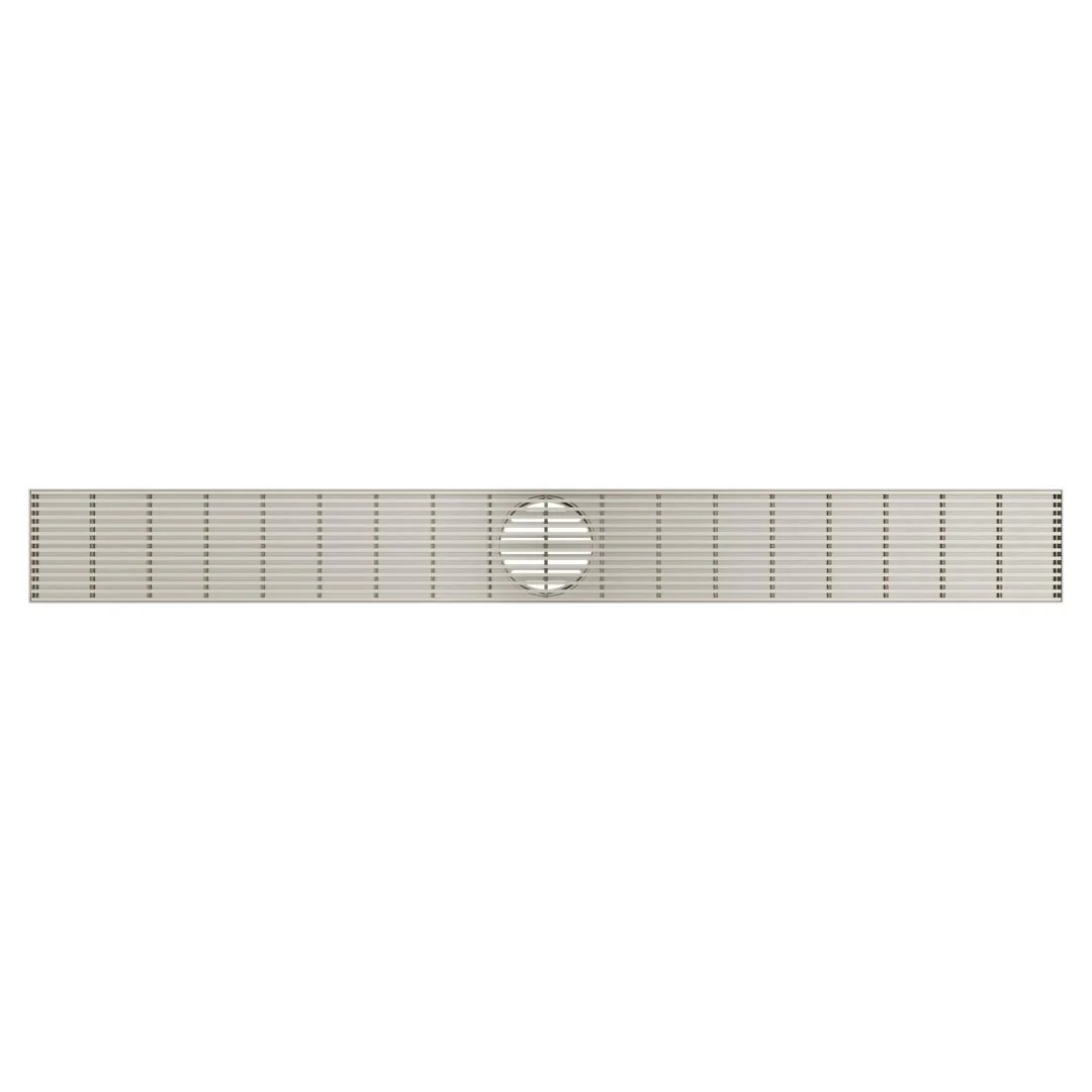 Linsol Ezyflow 1000mm Heelguard Linear Waste DN64 - Brushed Nickel - Image 2