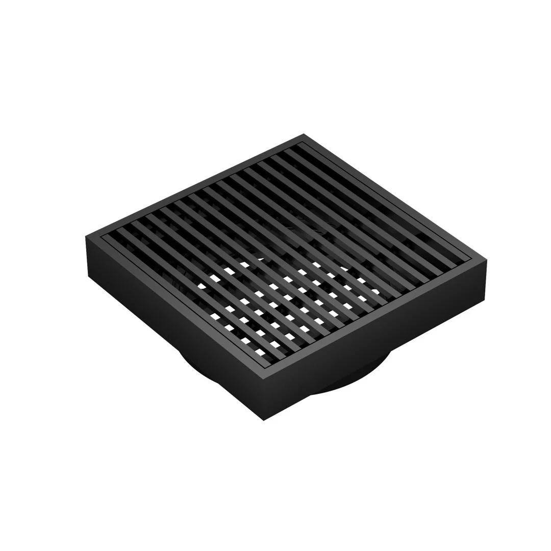 Linsol Ezyflow 110mm Heelguard Square Waste DN64 - Matte Black
