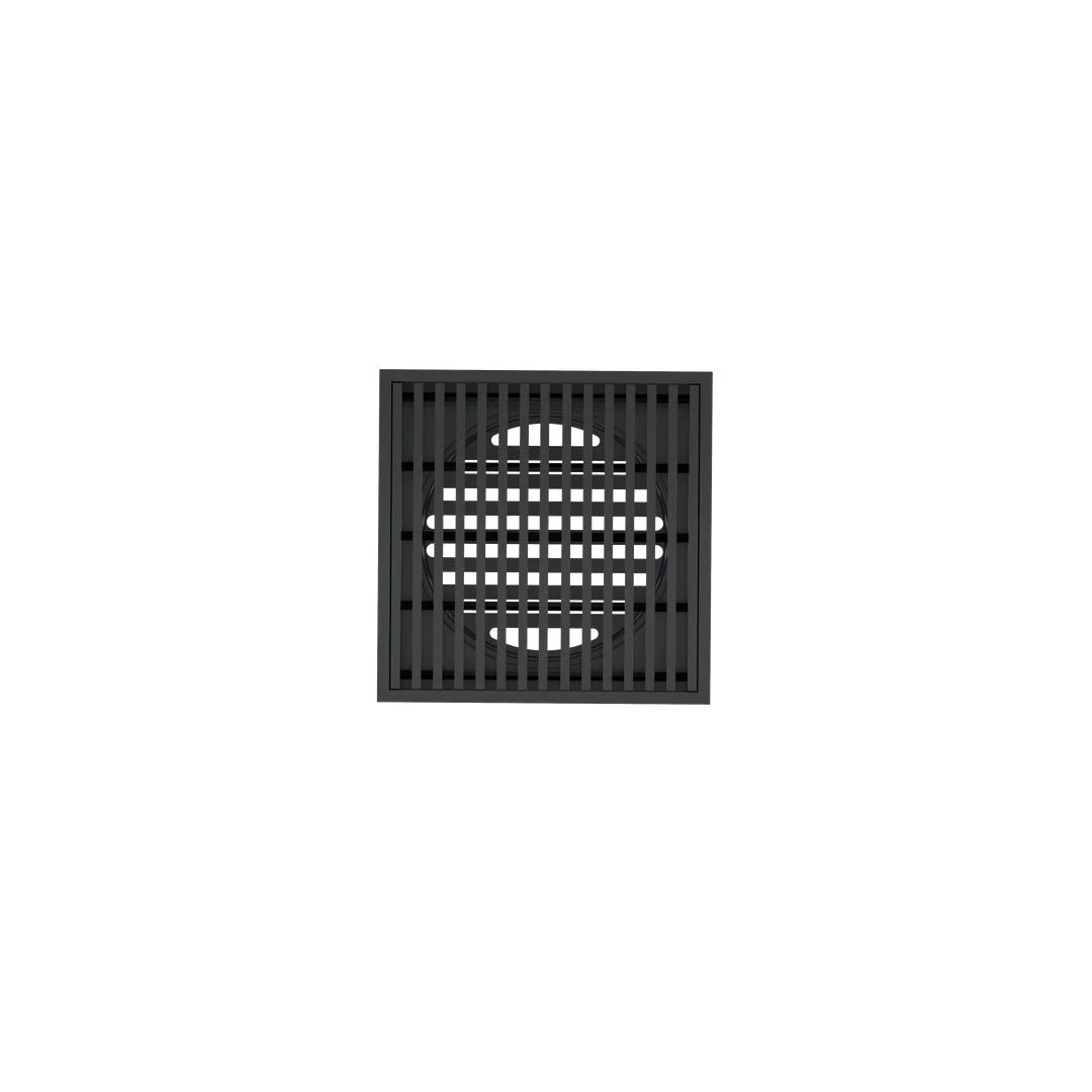 Linsol Ezyflow 110mm Heelguard Square Waste DN89 - Matte Black - Image 2