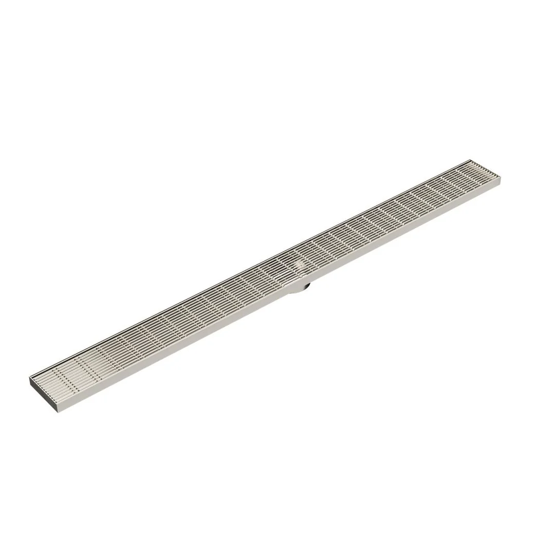 Linsol Ezyflow 1200mm Heelguard Linear Waste DN64 - Brushed Nickel