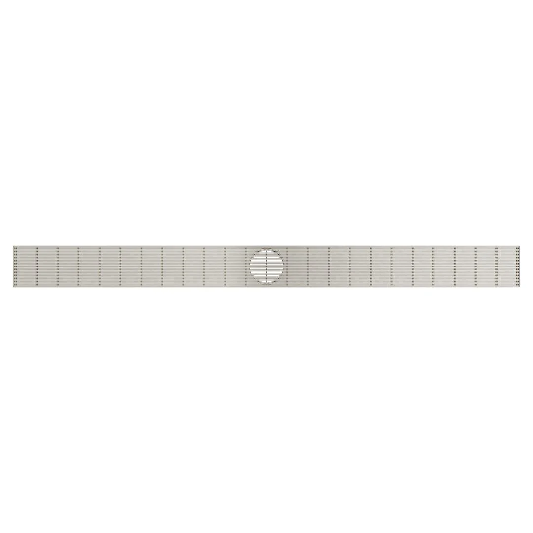 Linsol Ezyflow 1200mm Heelguard Linear Waste DN89 - Brushed Nickel - Image 2
