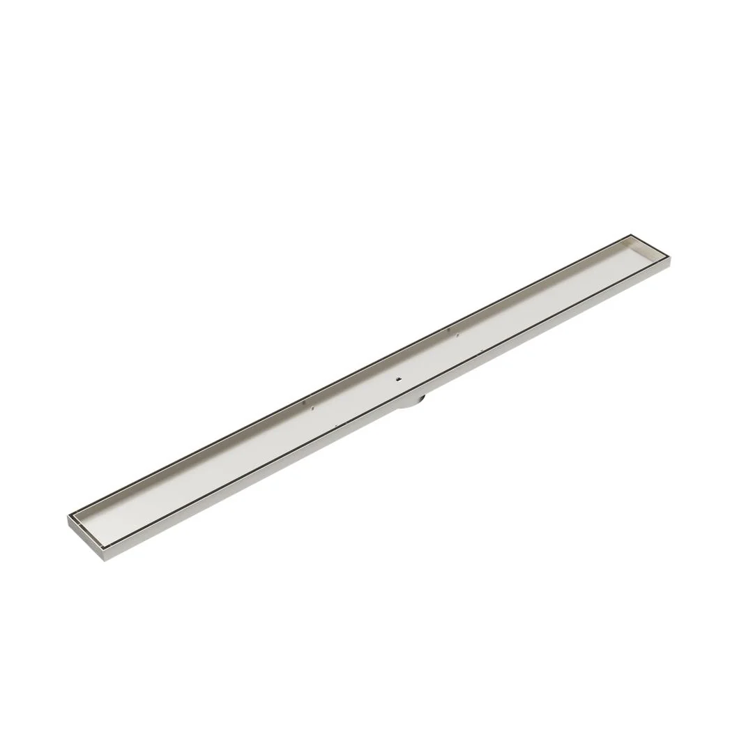 Linsol Ezyflow 1200mm Tile Insert Linear Waste DN89 - Brushed Nickel