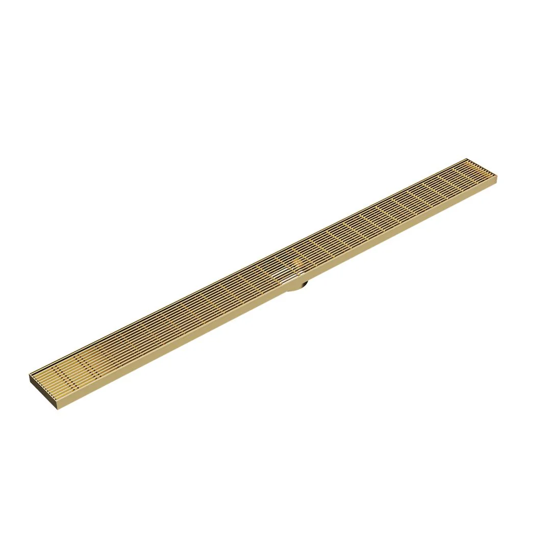 Linsol Ezyflow 1500mm Heelguard Linear Waste DN44 - Brushed Brass