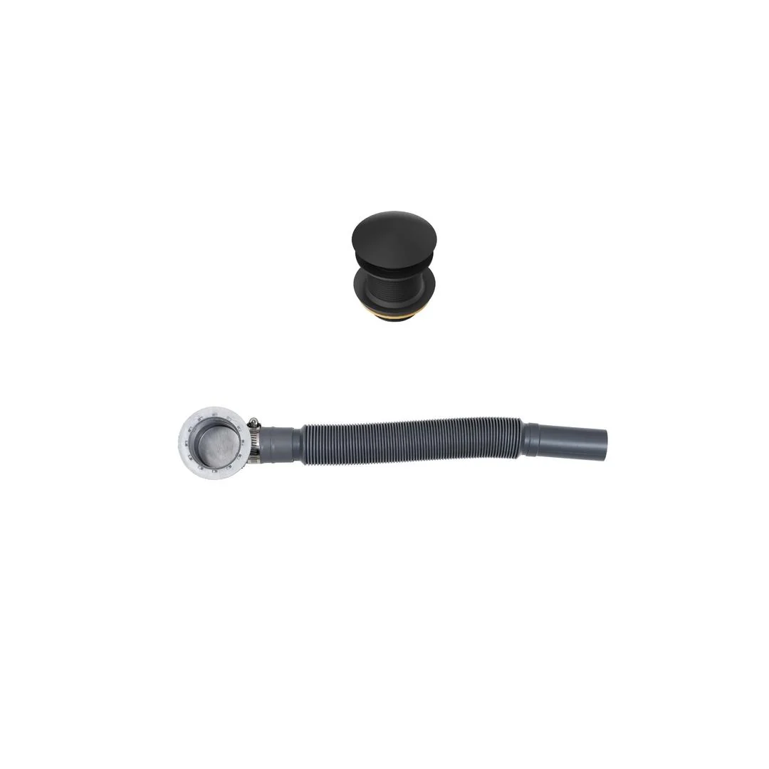 Linsol Ezyflow 40mm Pop-up Waste with Connector -  Matte Black