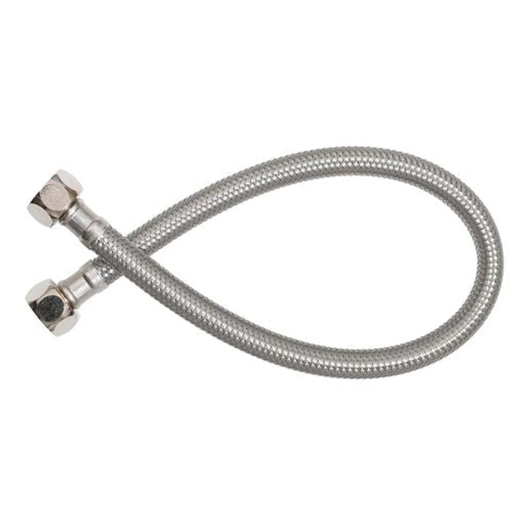 Linsol Ezyflow 450mm Flexible Water Connector - Brushed Nickel