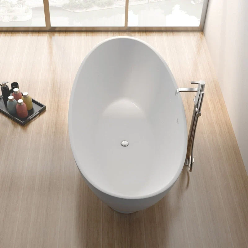 Fienza Antonia Solid Surface Bath 1550mm - White Matte - Image 2