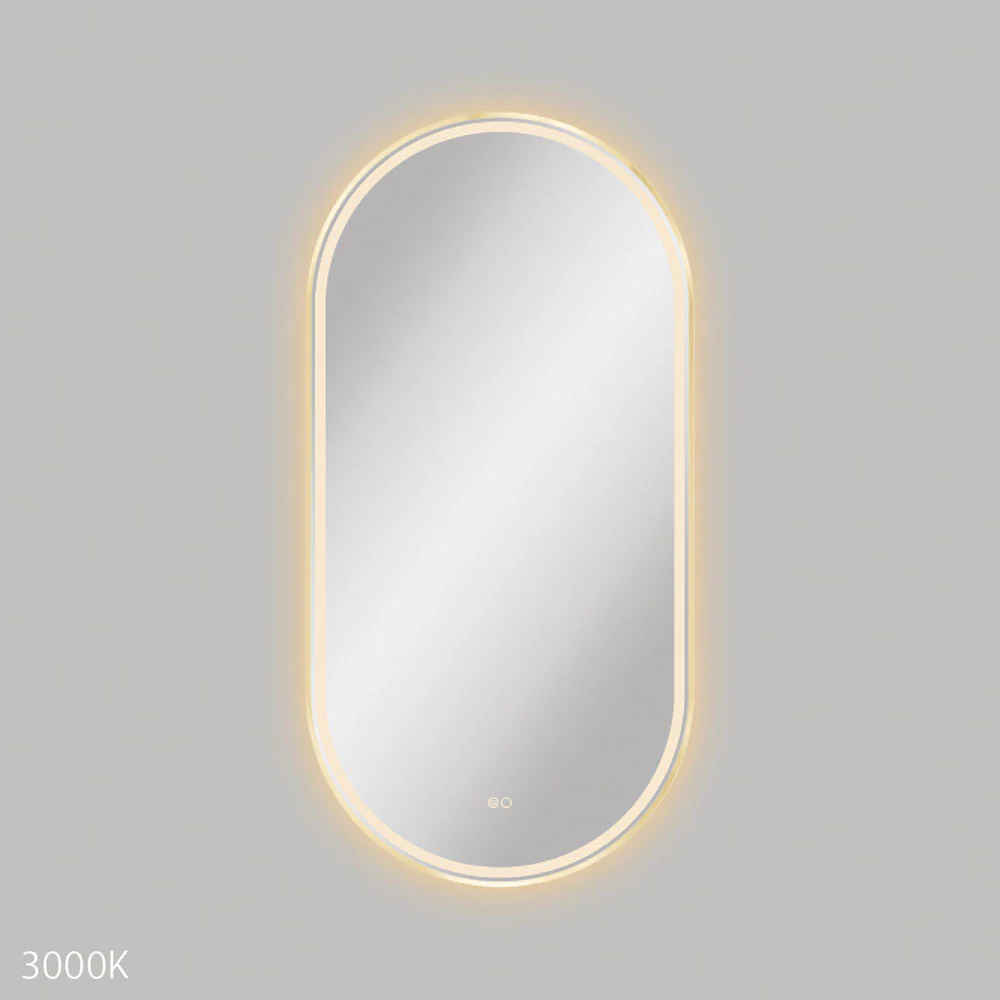 Fienza Empire LED Urban Brass Framed Mirror, 600 x 1200mm - Image 3