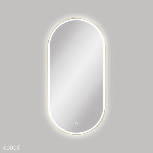 Fienza Empire LED Urban Brass Framed Mirror, 600 x 1200mm - Image 4