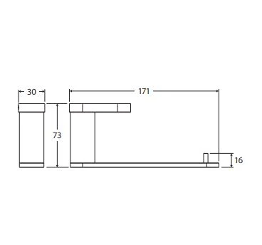 Fienza Empire Slim Toilet Roll Holder -Chrome - Image 2