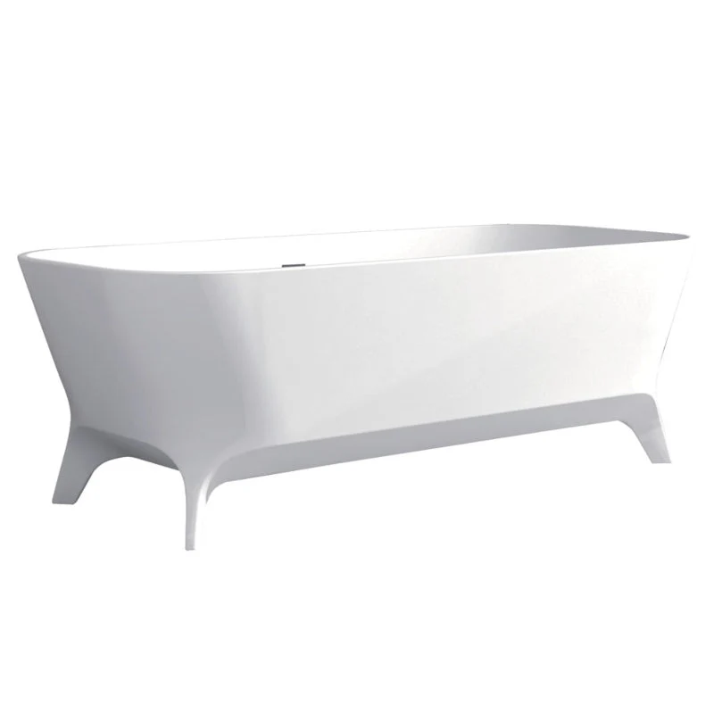 Fienza Hampton Solid Surface Bath 1600mm - White Matte - Image 3