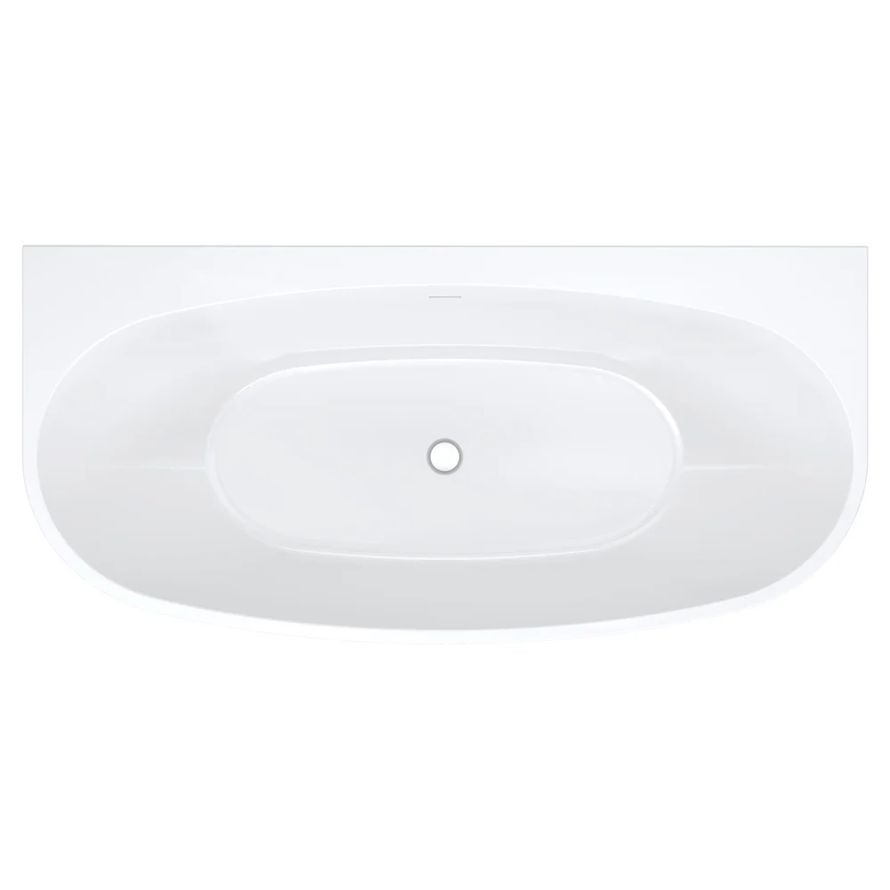 Fienza Keeto Back-To-Wall Acrylic Bath with Overflow, 1700mm - Image 5