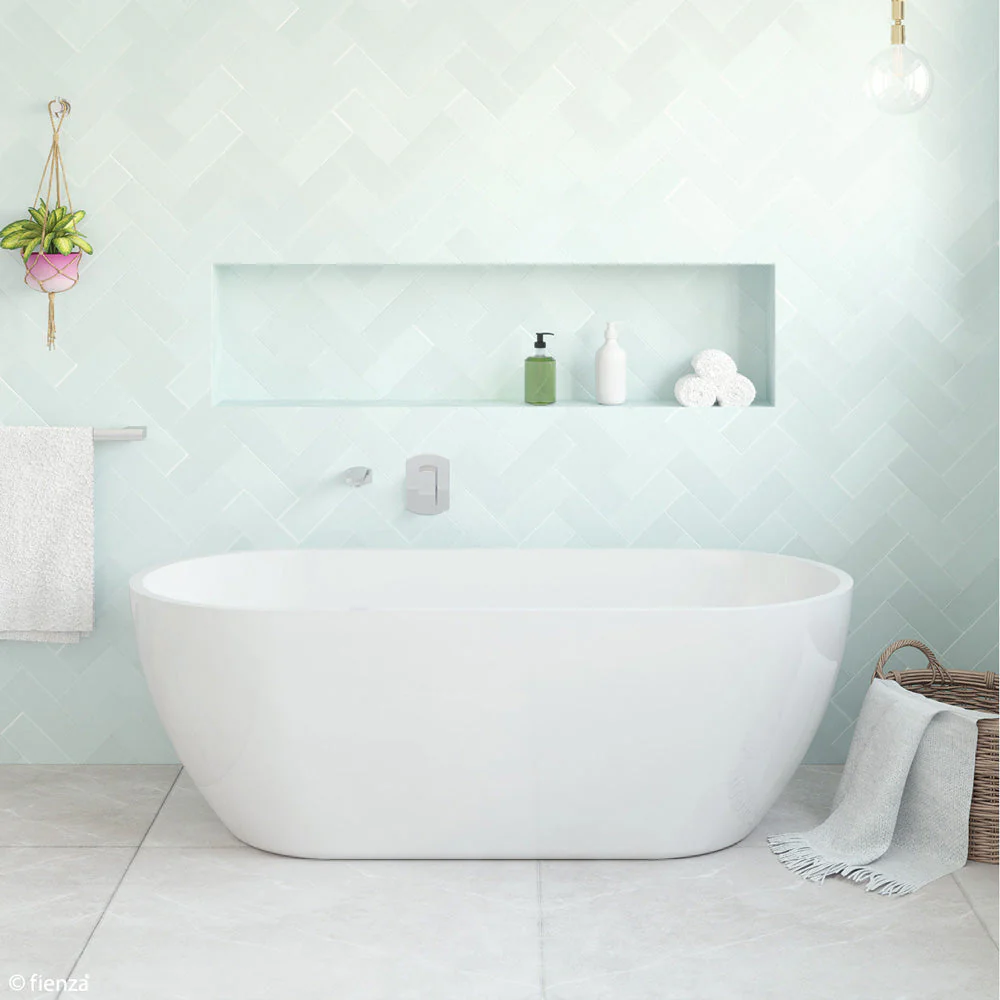 Fienza Koko 1680mm Freestanding Bath - White Matte - Image 4