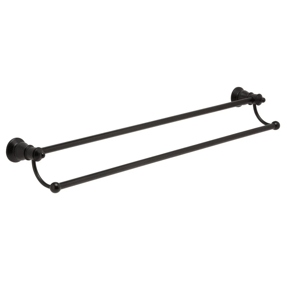 Fienza Lillian Double Towel Rail 800 - Black Matte