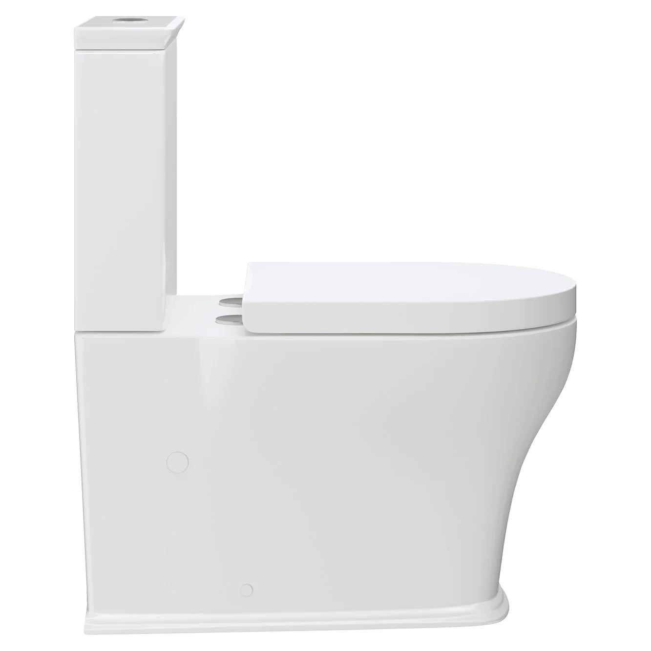 Fienza Lillian Tornado Flush Back-to-Wall Toilet Suite - White Gloss - Image 2