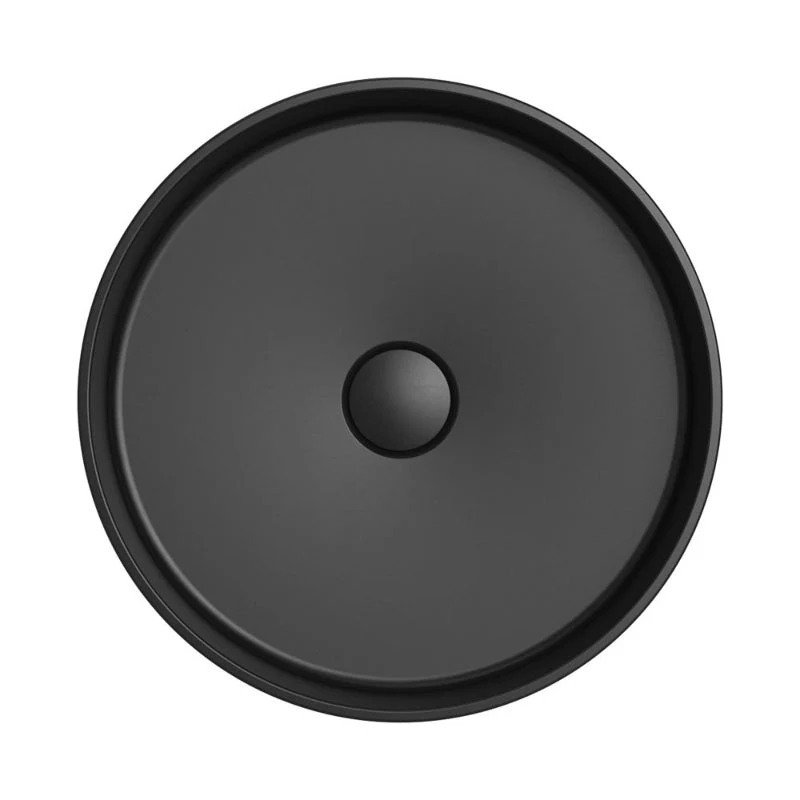 Fienza Minka Round Solid Surface Above Counter Basin - Black Matte - Image 2