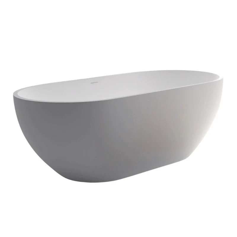 Fienza Nero Solid Surface Bath - White Matte - Image 3