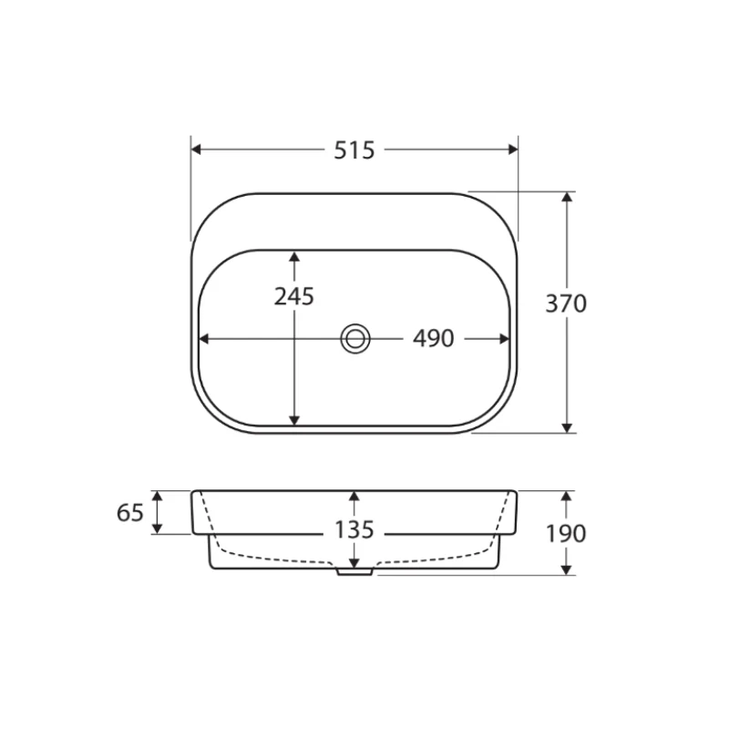 Fienza Parisa Semi-Inset Basin - Image 3