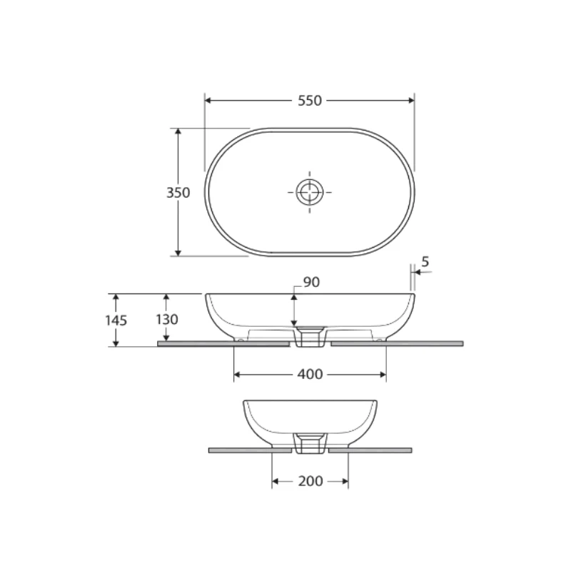 Fienza Rak Feeling Oval Above Counter Basin - Image 3