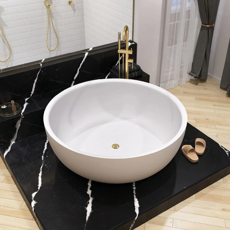 Fienza Shinto Solid Surface Bath 1350mm - White Matte